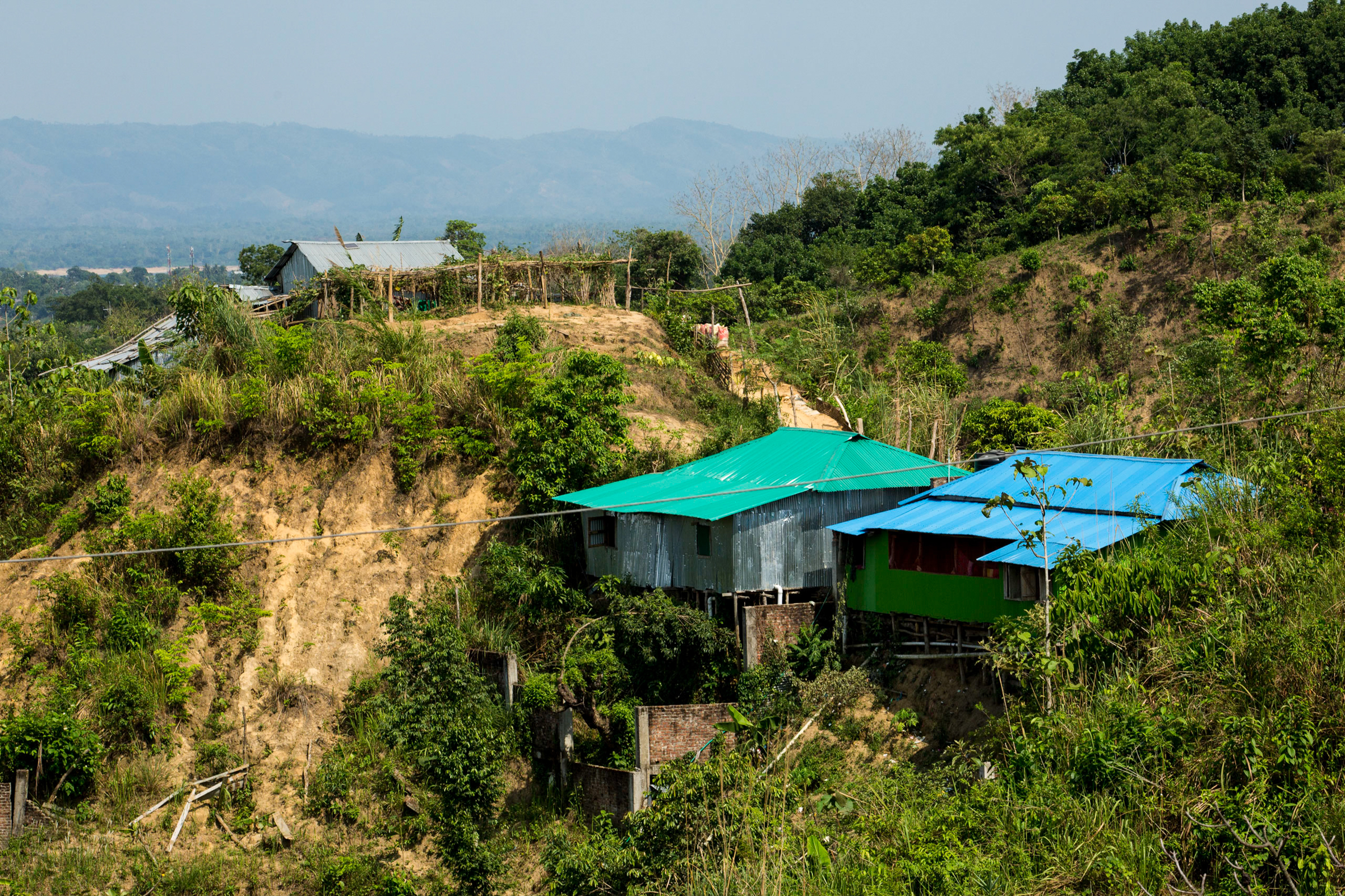 Photo of a landslide near Rangamati town in Bangladesh.