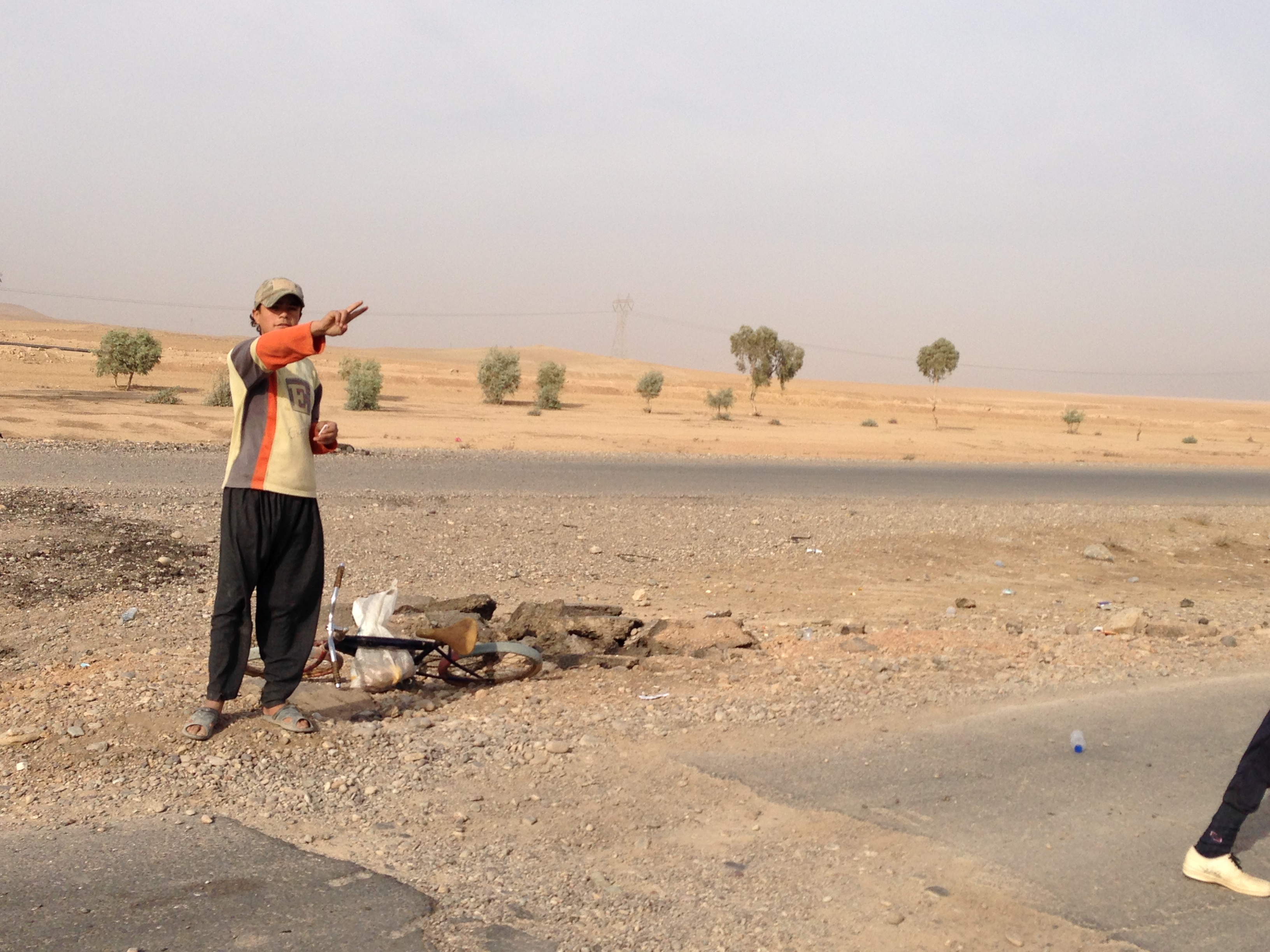 Child in desert