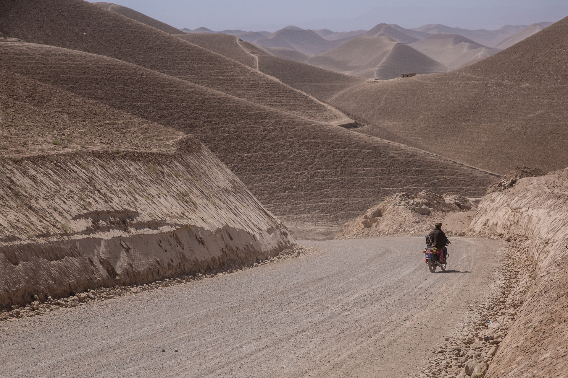 A complete sandy and dry mountain landscape