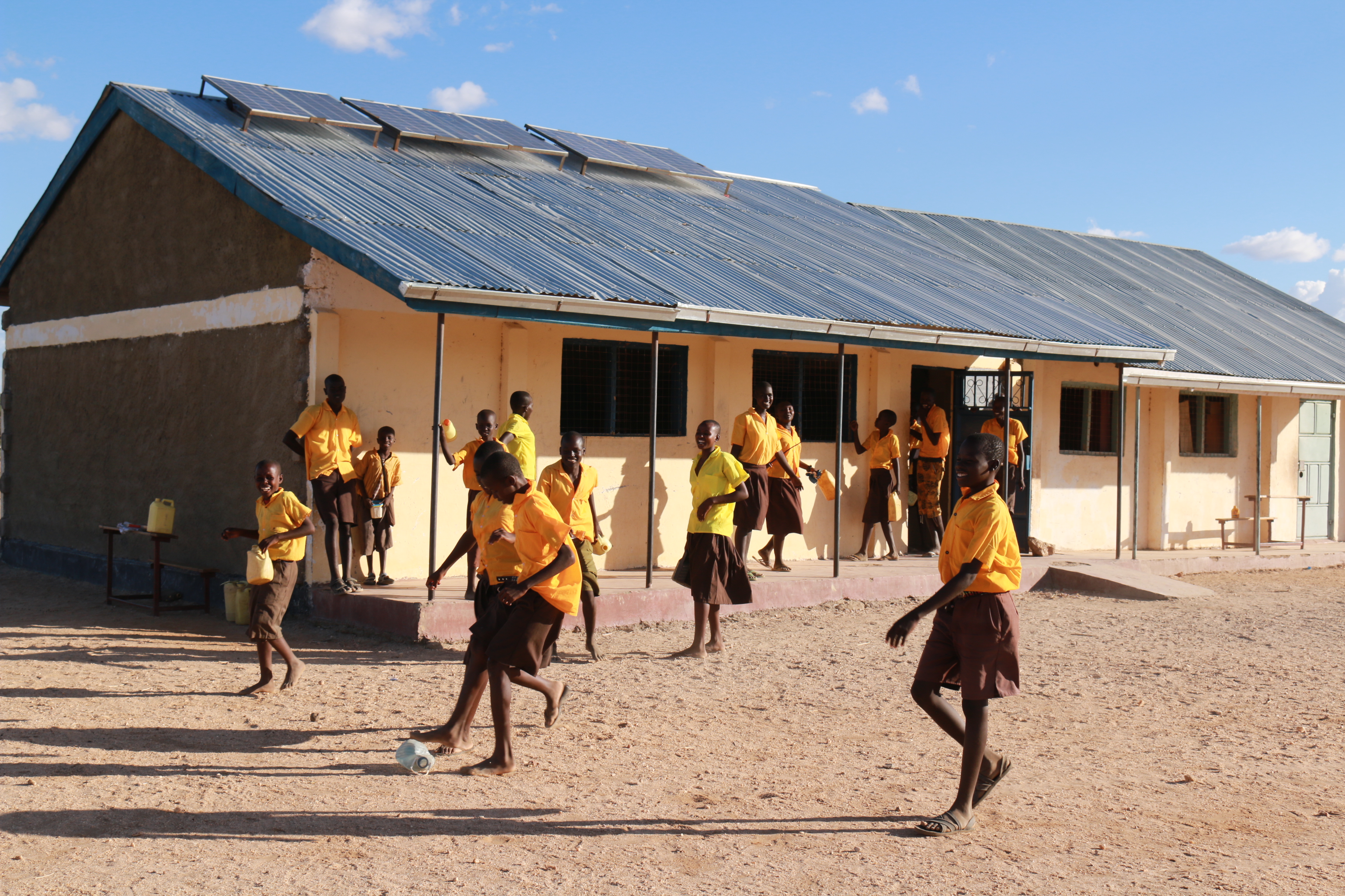 Break time at a school in Kenya's northeastern Turkana province