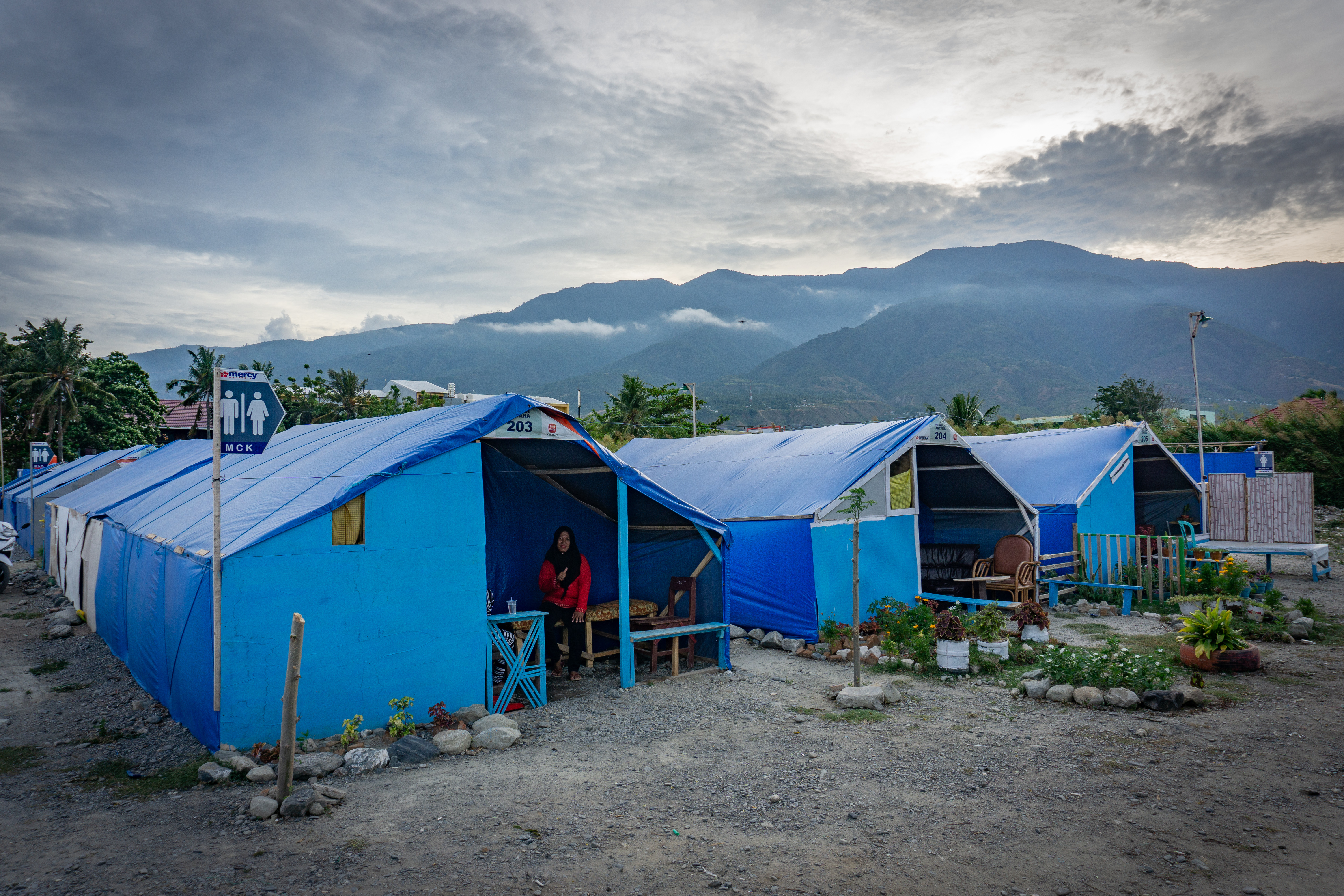 Relief tents in Palu