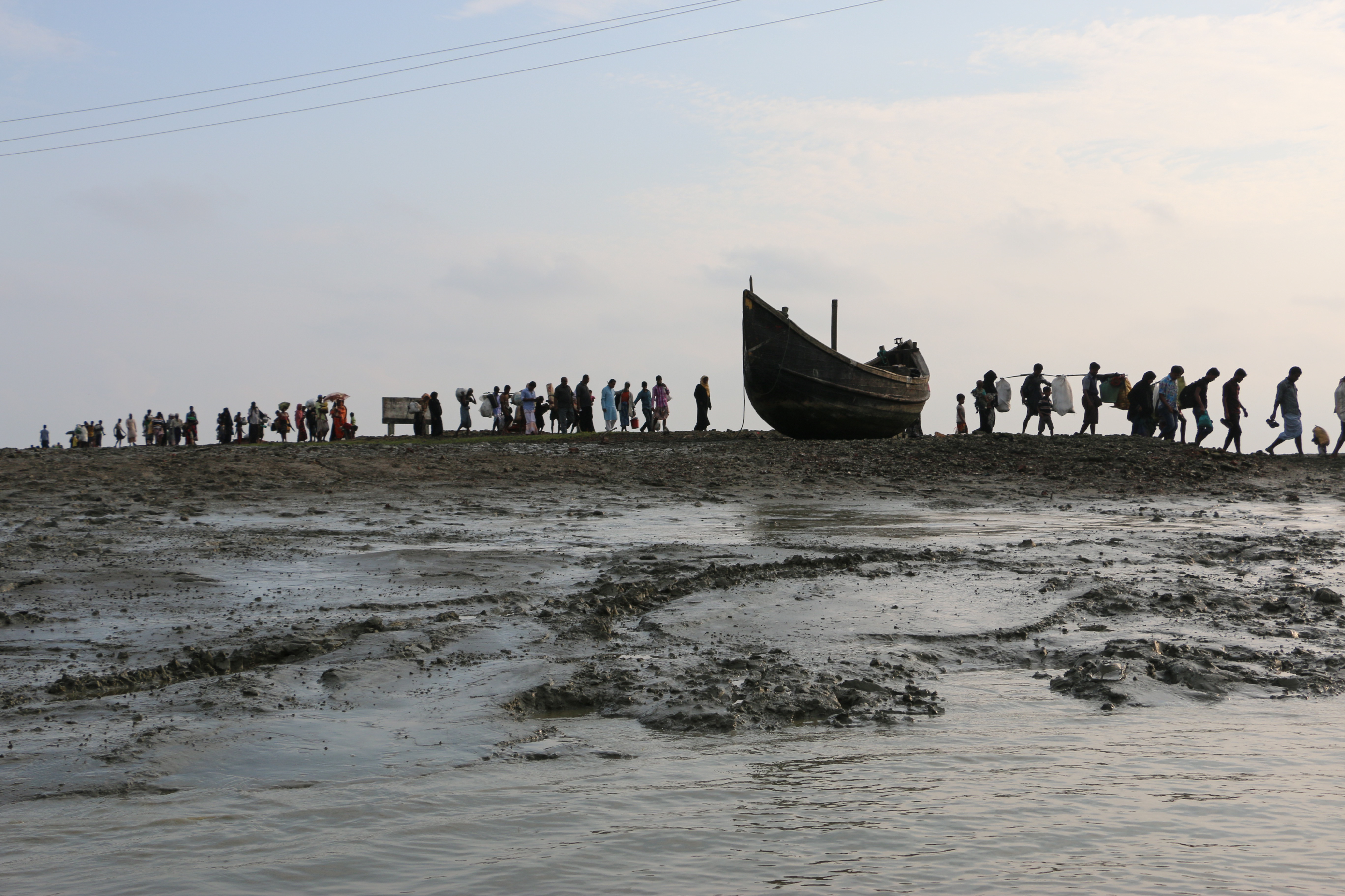 Rohingya refugees arrive in Bangladesh.