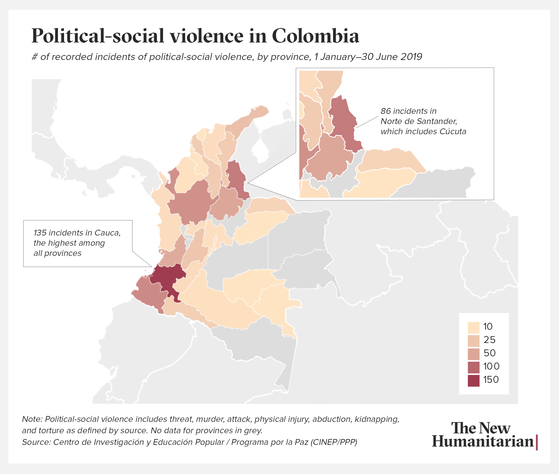 Graphic: Political-social violence in Colombia