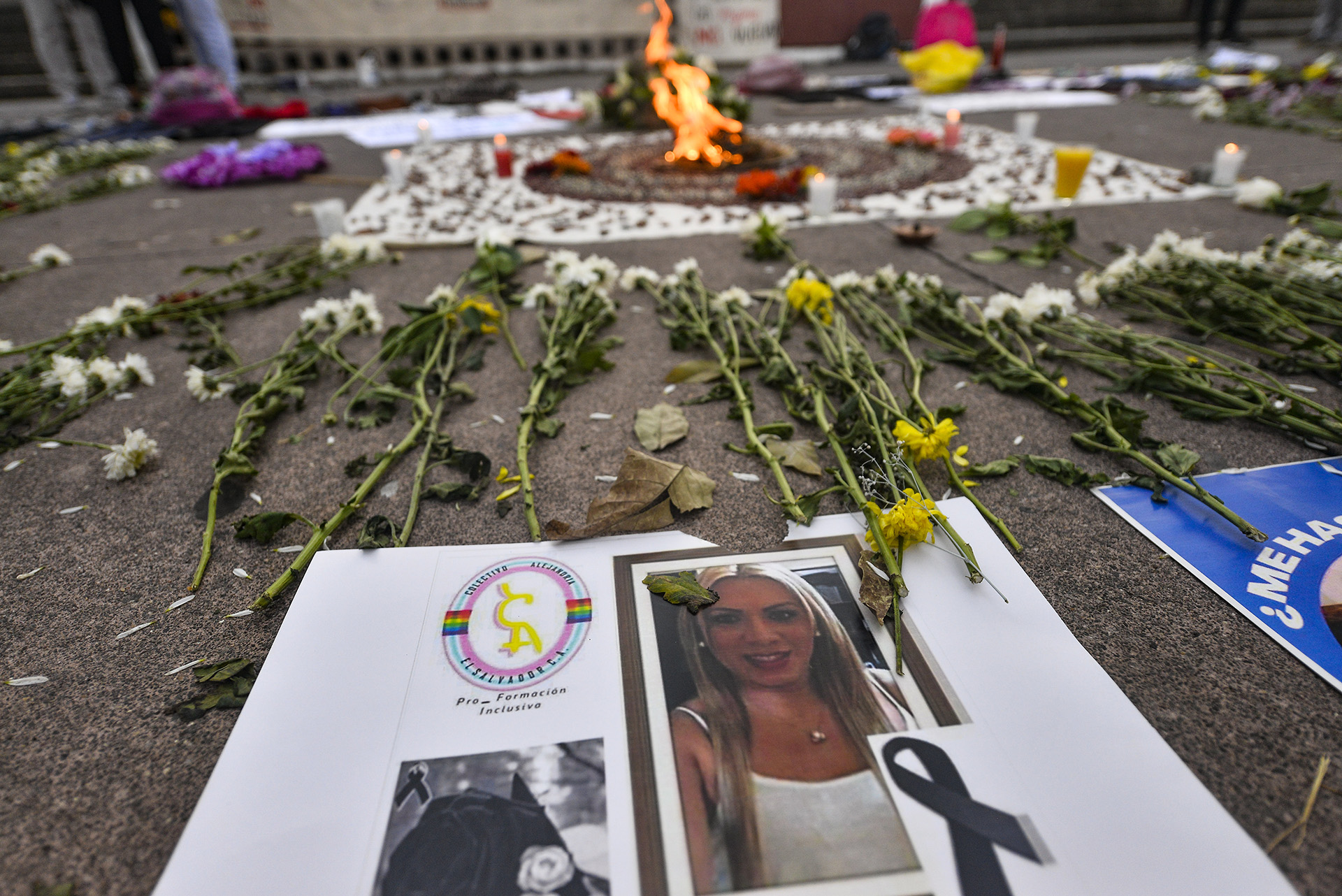 A memorial for victims of gender based violence in El Salvador. The country has seen a 33 percent increase in femicides this year compared to 2020.