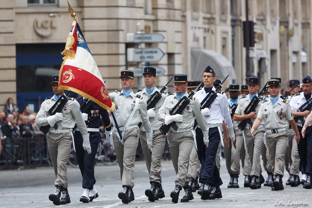 French troops on parade