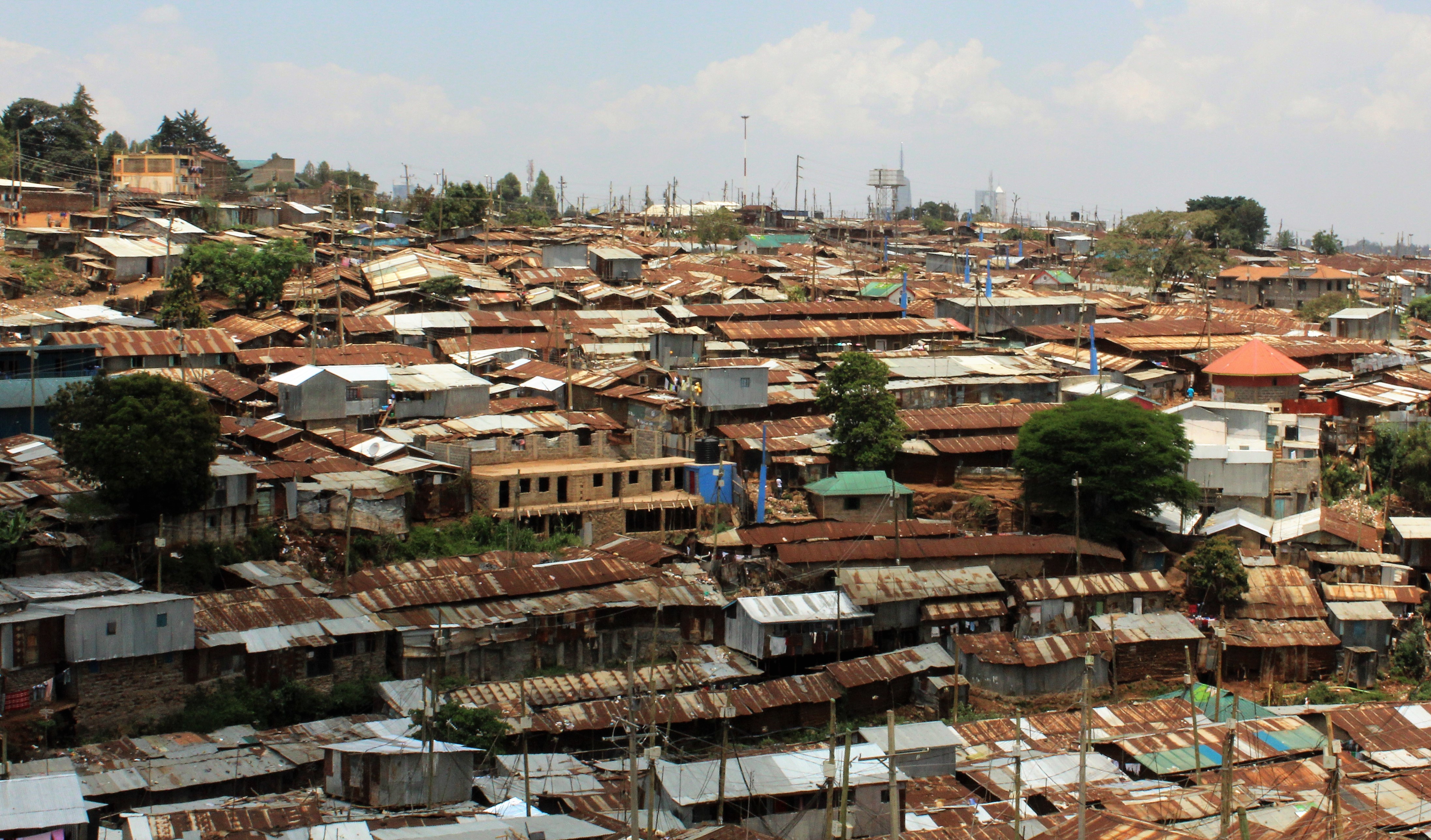 Generic shot of Kibera slum in Nairobi