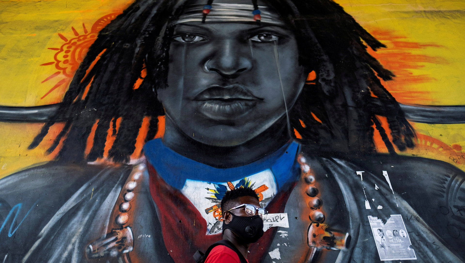 A street mural in Port-au-Prince that has become a meeting point for Haitian protesters angry over claims of government corruption and lack of economic opportunities.