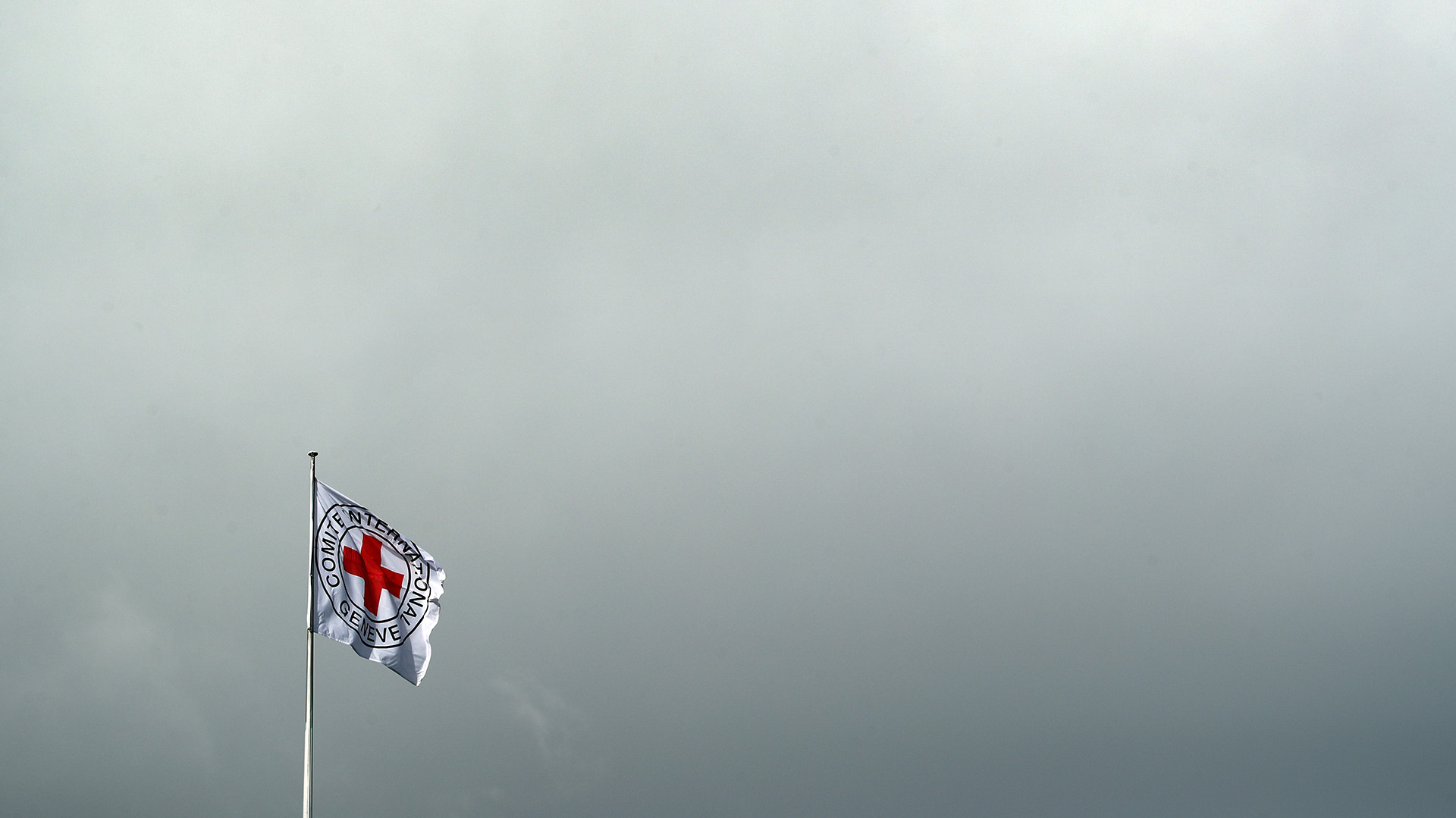 A flag is pictured on the International Committee of the Red Cross (ICRC) headquarters in Geneva, Switzerland, 4 December, 2018