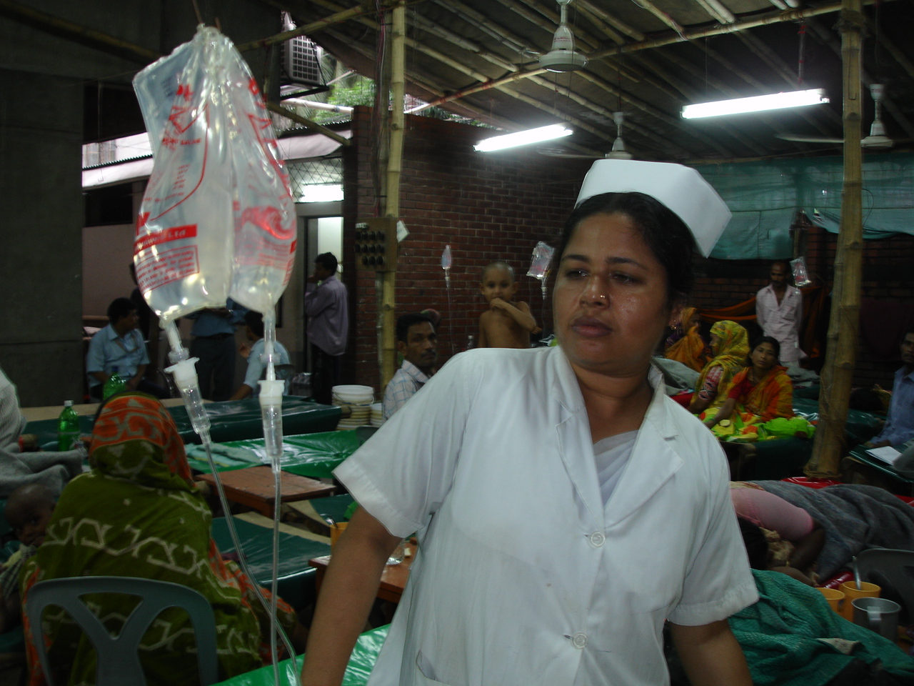 A scene inside the International Centre of Diarrhoeal Disease Research, Bangladesh (ICDDR-B) in Dhaka. More than 50,000 people are suffering from diarrhoea throughout Bangladesh after unusually heavy monsoon rains and flooding