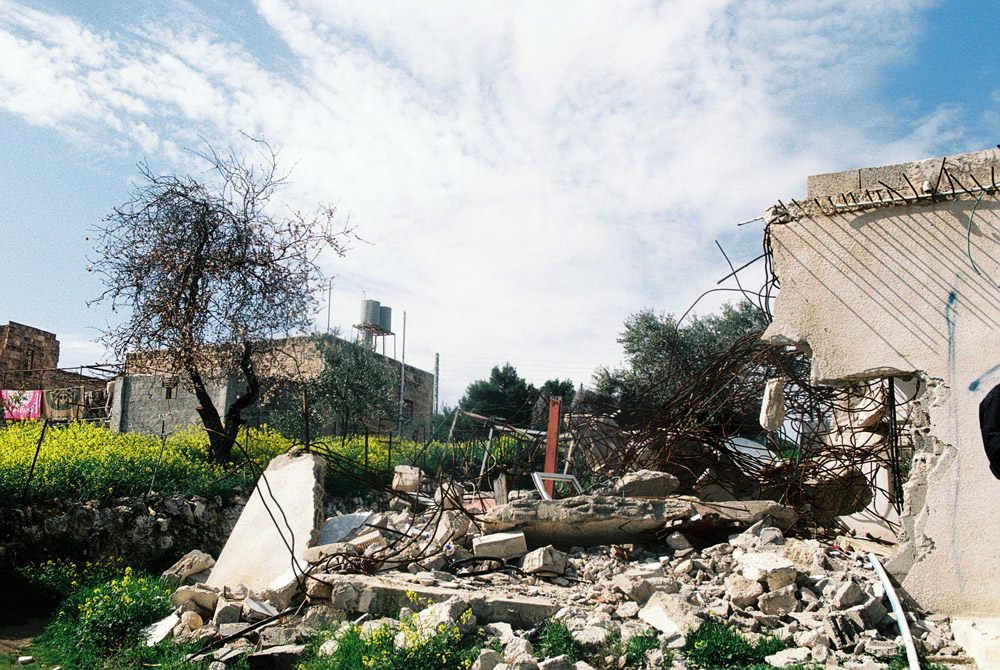 Nidal's demolished home.