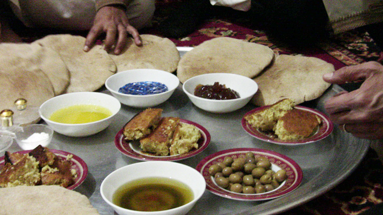 Bread is called ‘aish’ in colloquial Egyptian Arabic, which literally means 'life', rather than the word ‘khobz’ used in standard Arabic.