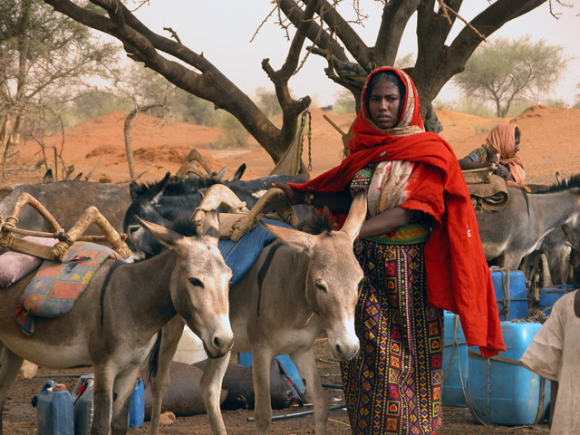 A woman from the Kawahla tribe, who are mainly herders in Sudan's North Kordofan.