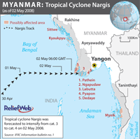 Mini ReliefWeb location map for Myanmar. Full PDF: http://www.reliefweb.int/rw/fullMaps_Sa.nsf/luFullMap/B3203FE044A3D8D08525743D005CDA66/.$File/rwmm_TC_mmr080502.pdf?OpenElement