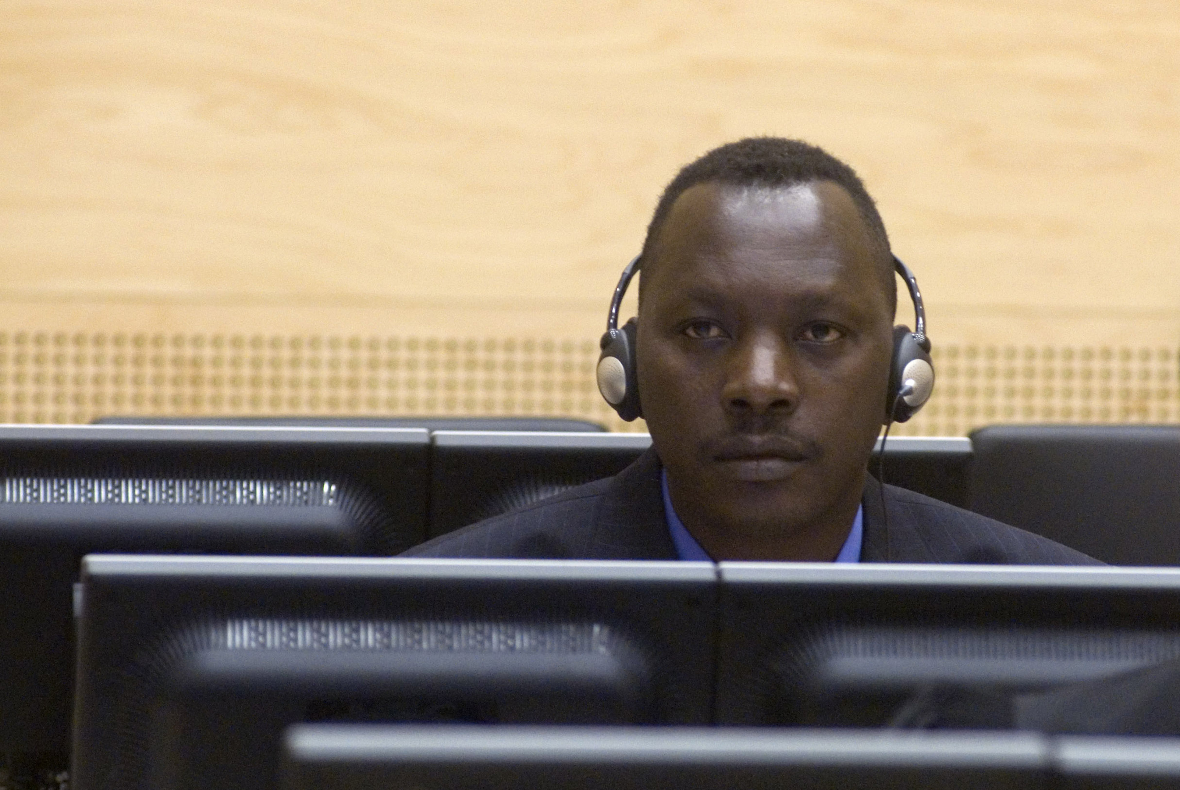 Thomas Lubanga at his first appearance before the ICC in March 2006.