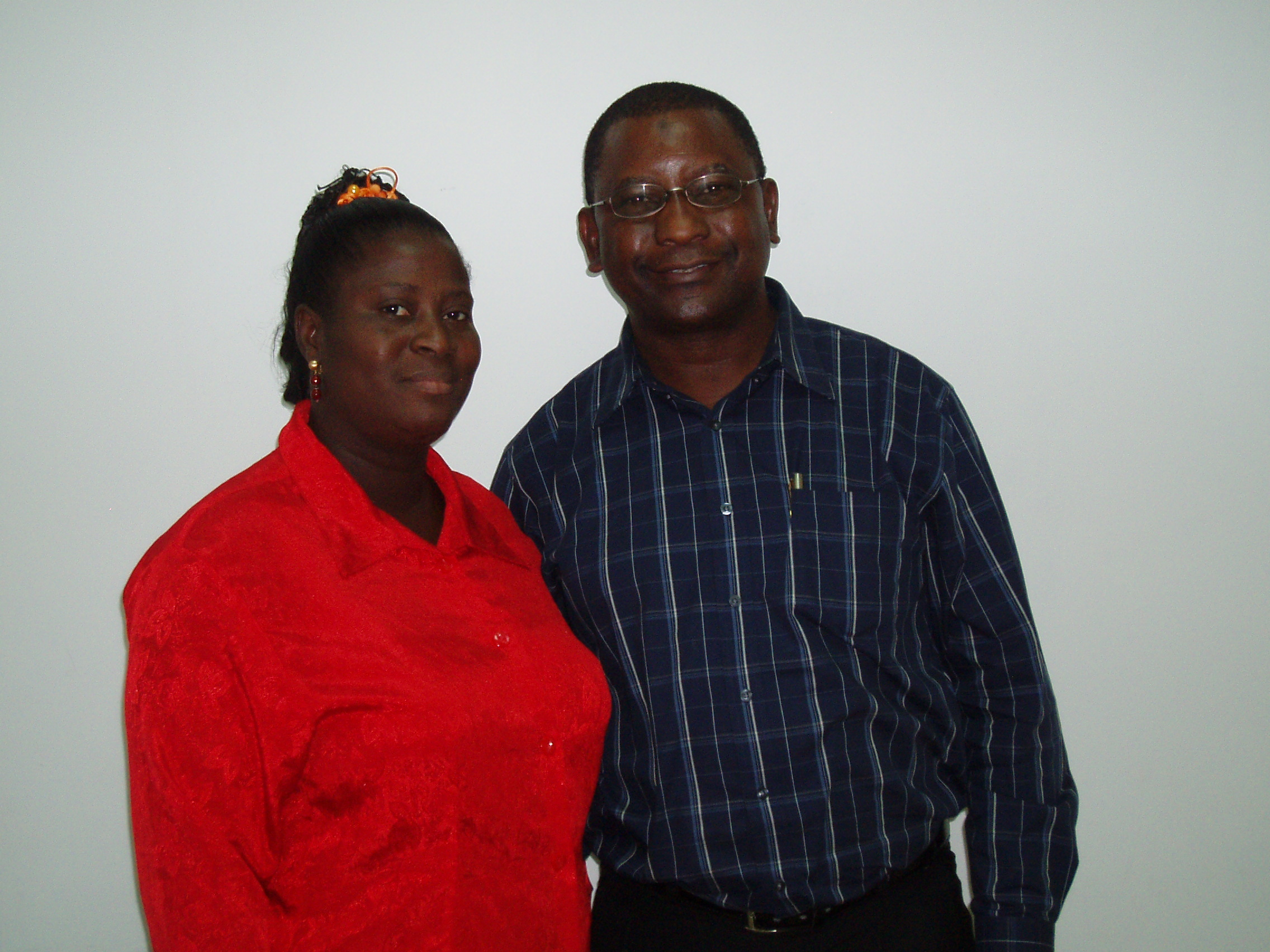 Joanna Mendy, HIV/AIDS programme manager and Ebrihma Jarjou, head of programmes at NGO Catholic Relief Services.