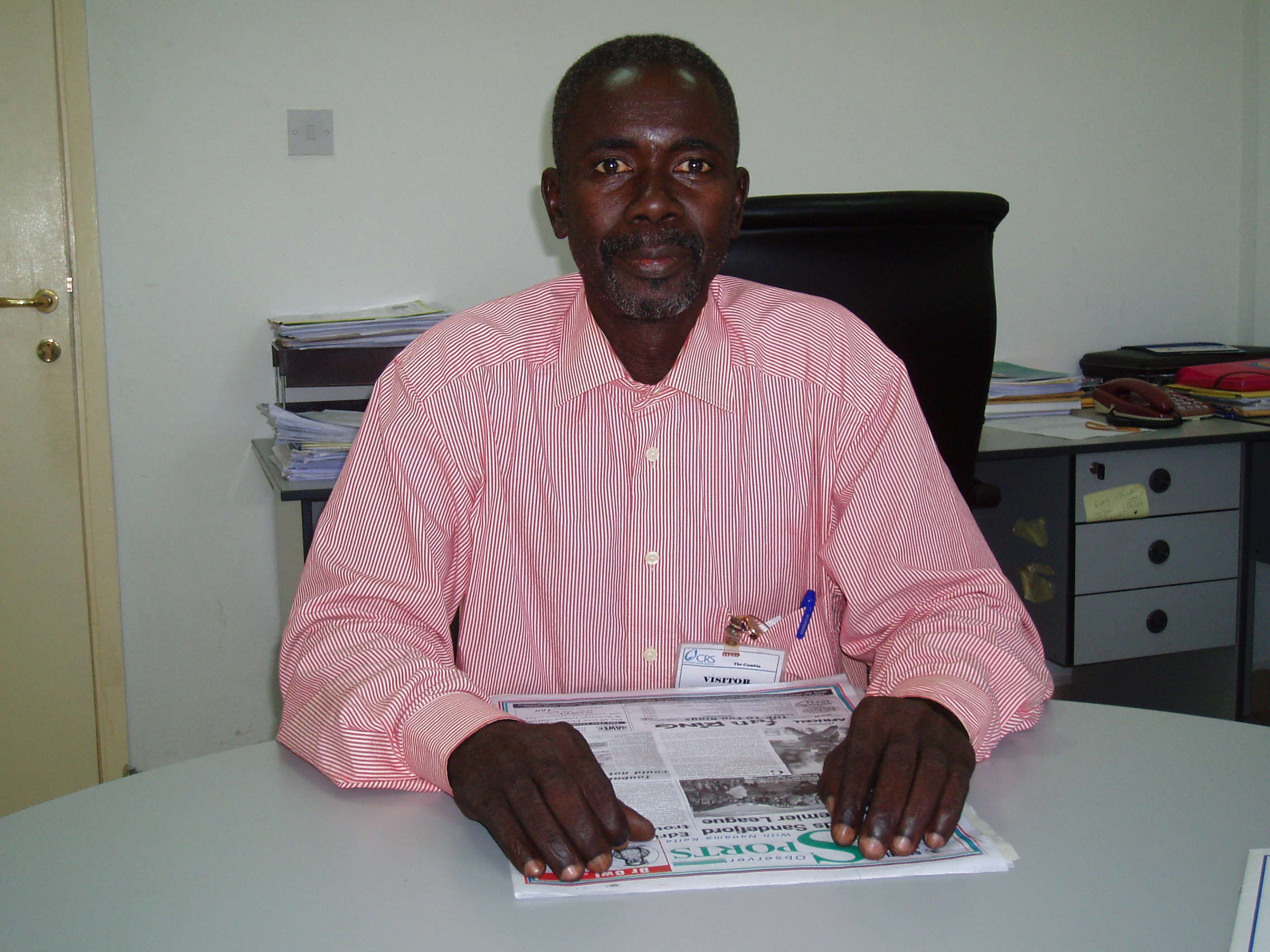 Lamine Ceesay, an HIV/AIDS positive activist in The Gambia.