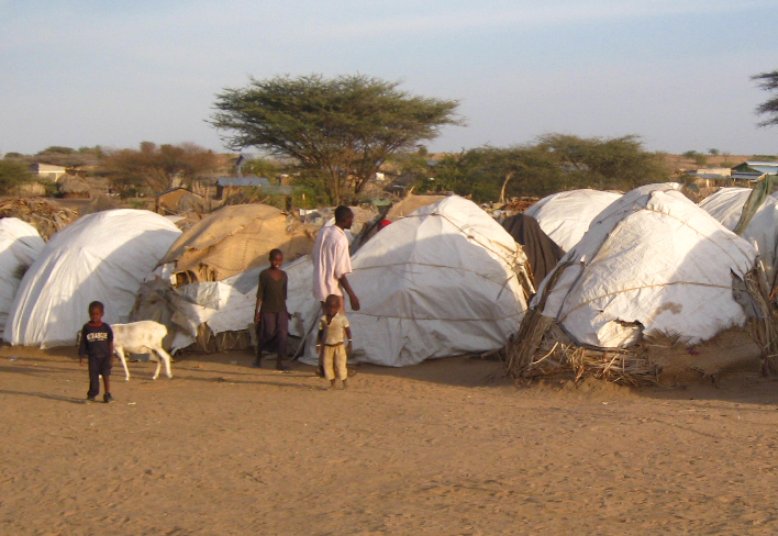 The Kanamker IDP camp on the outskirts of Lowdar town, Northwestern Kenya