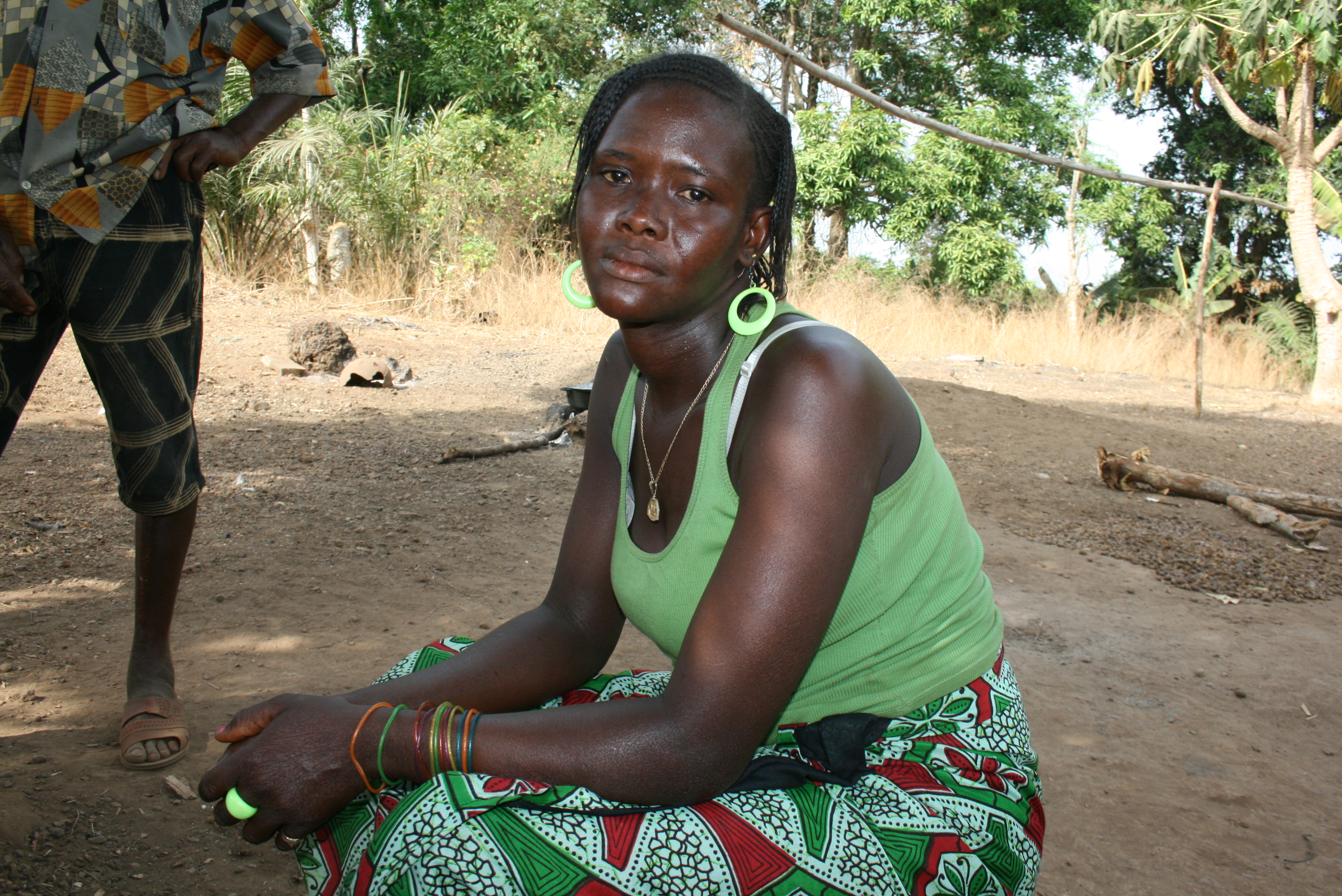Kadiatou Samura lives in Bombali district and alongside her neighbours, built her family a toilet using local materials