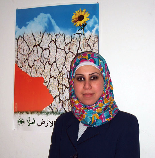 Mohja Ateya works at the Palestinian Center for Democracy and Conflict Resolution in Gaza City. The centre counsels victims of domestic violence and facilitates court-administered visits for fathers