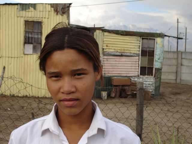 Jennifer, 14, of Rawsonville in the wine growing region of the Western Cape