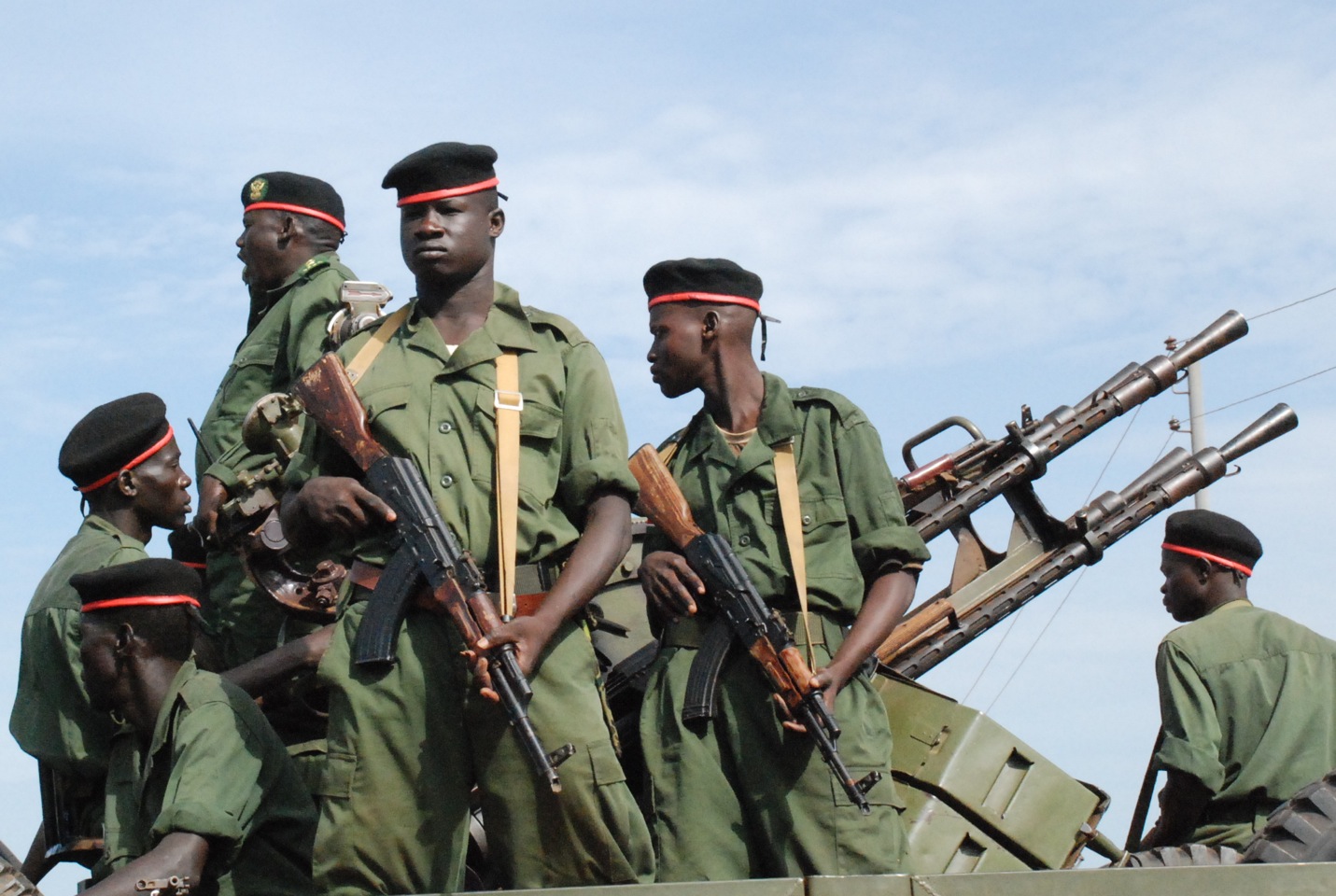 Southern Sudanese soldiers from the Sudan People's Liberation Army (SPLA) parade through Juba in May 2009 for celebrations to mark the 26th anniversary of the start of Sudan's civil war