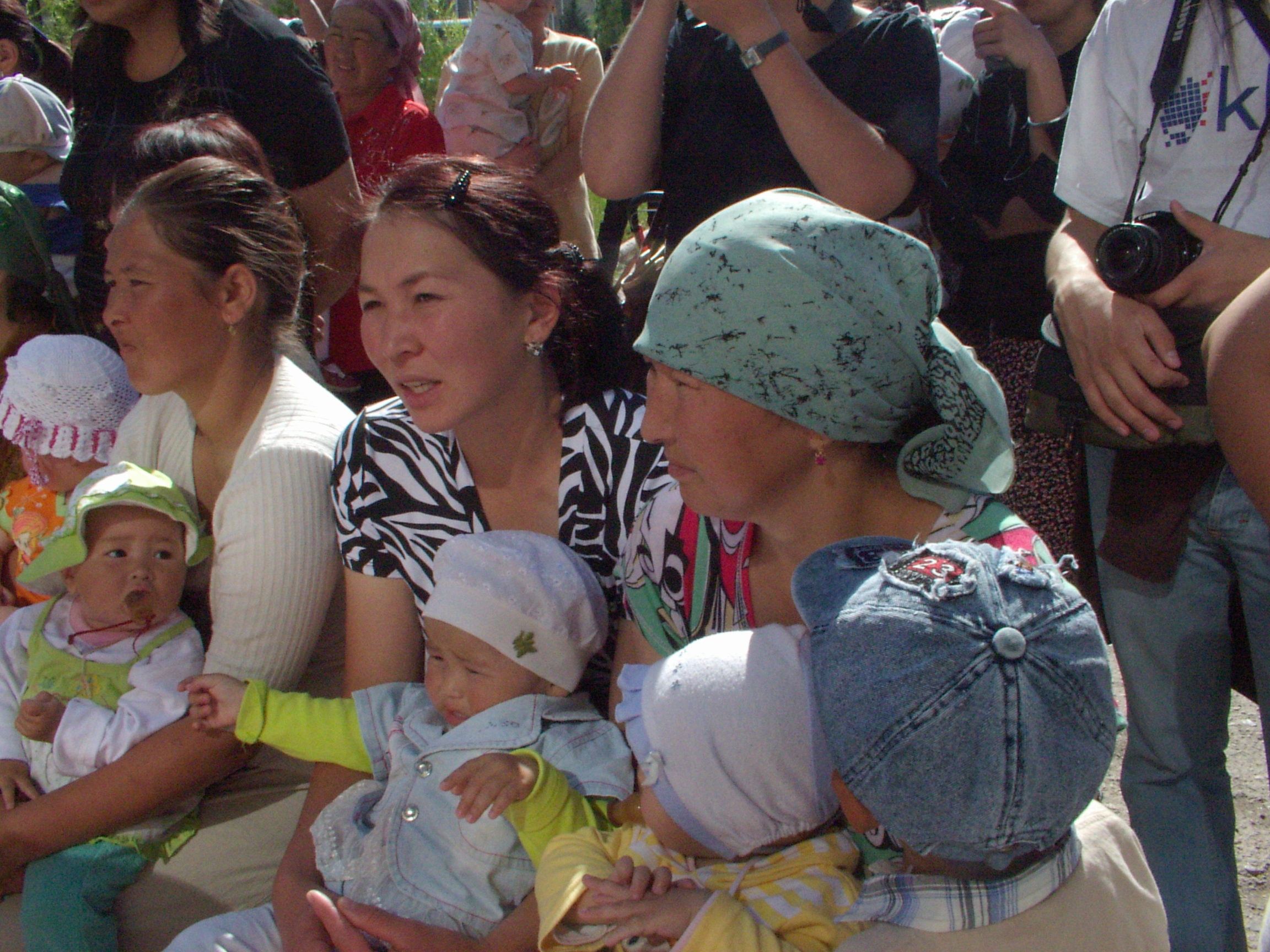 Mothers with their babies at a clinic waiting to get Gulazyk supplement