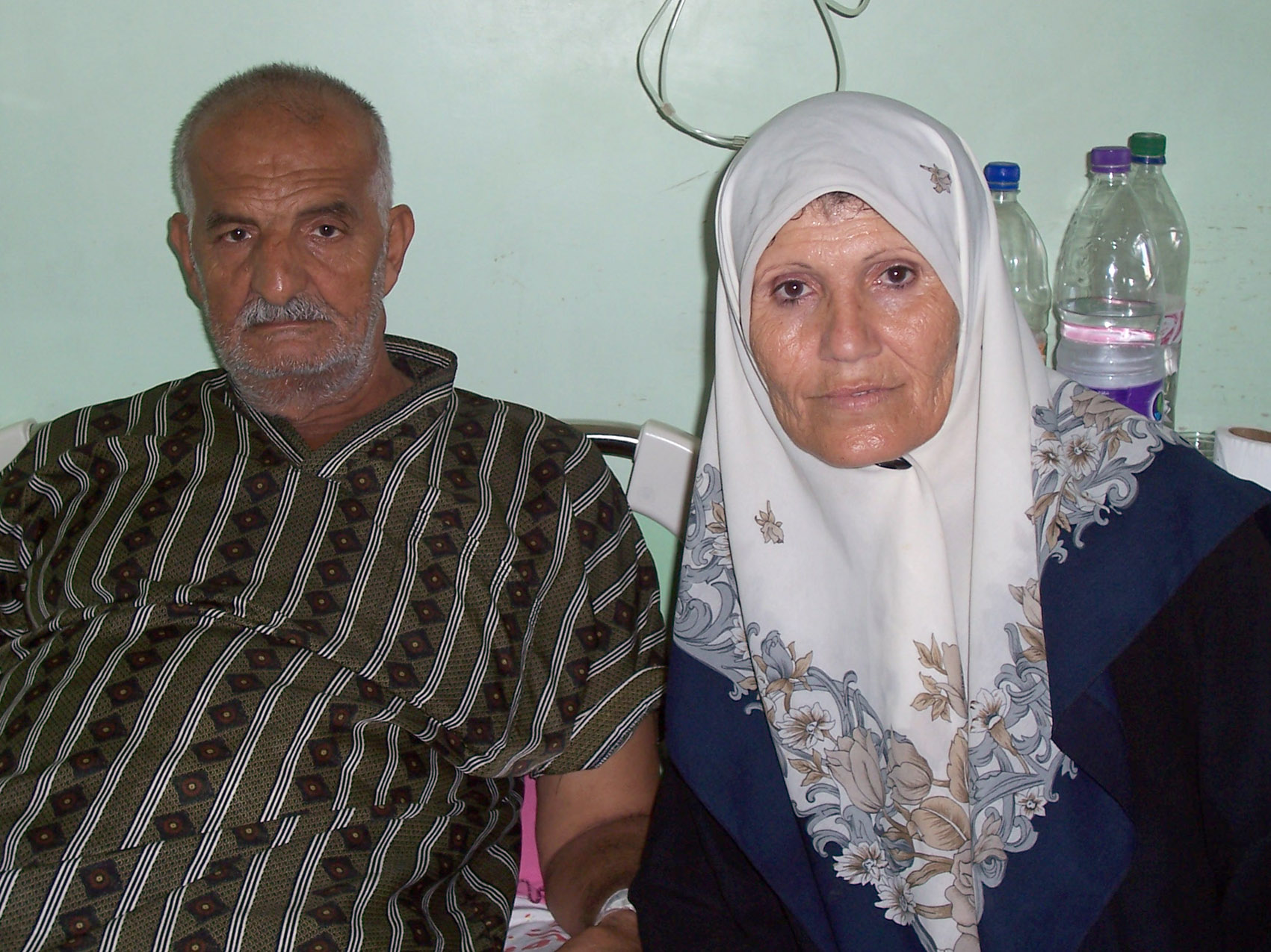 Mohamed Daher admitted to As-Shifa Hospital for a blood disorder and his wife Hyam. Hyam had to take his blood samples to an outside clinic for testing since As-Shifa lacks equipment for basic chemical blood tests