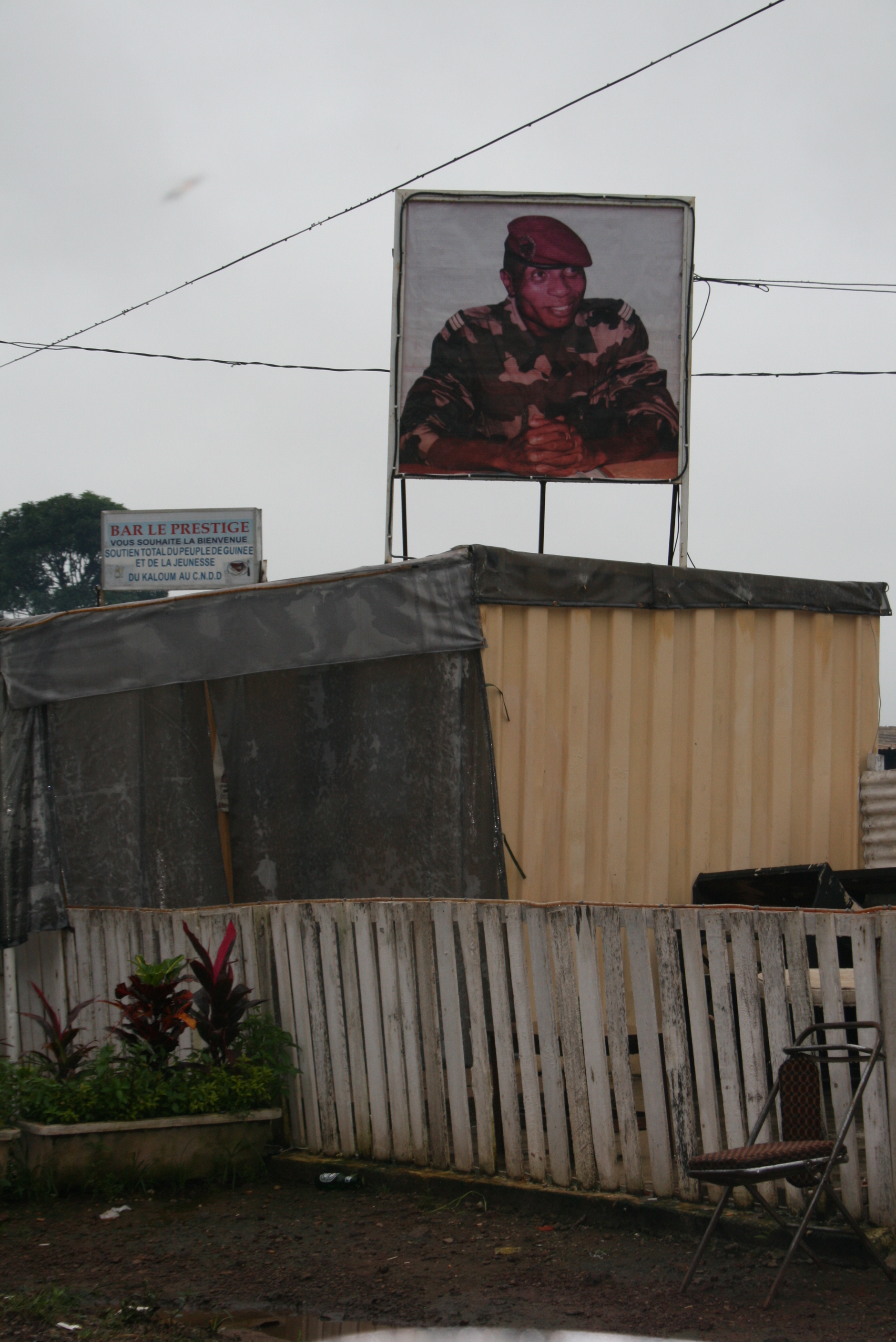 Billboard of Guinea's junta leader Moussa Dadis Camara in the capital Conakry. August 2009