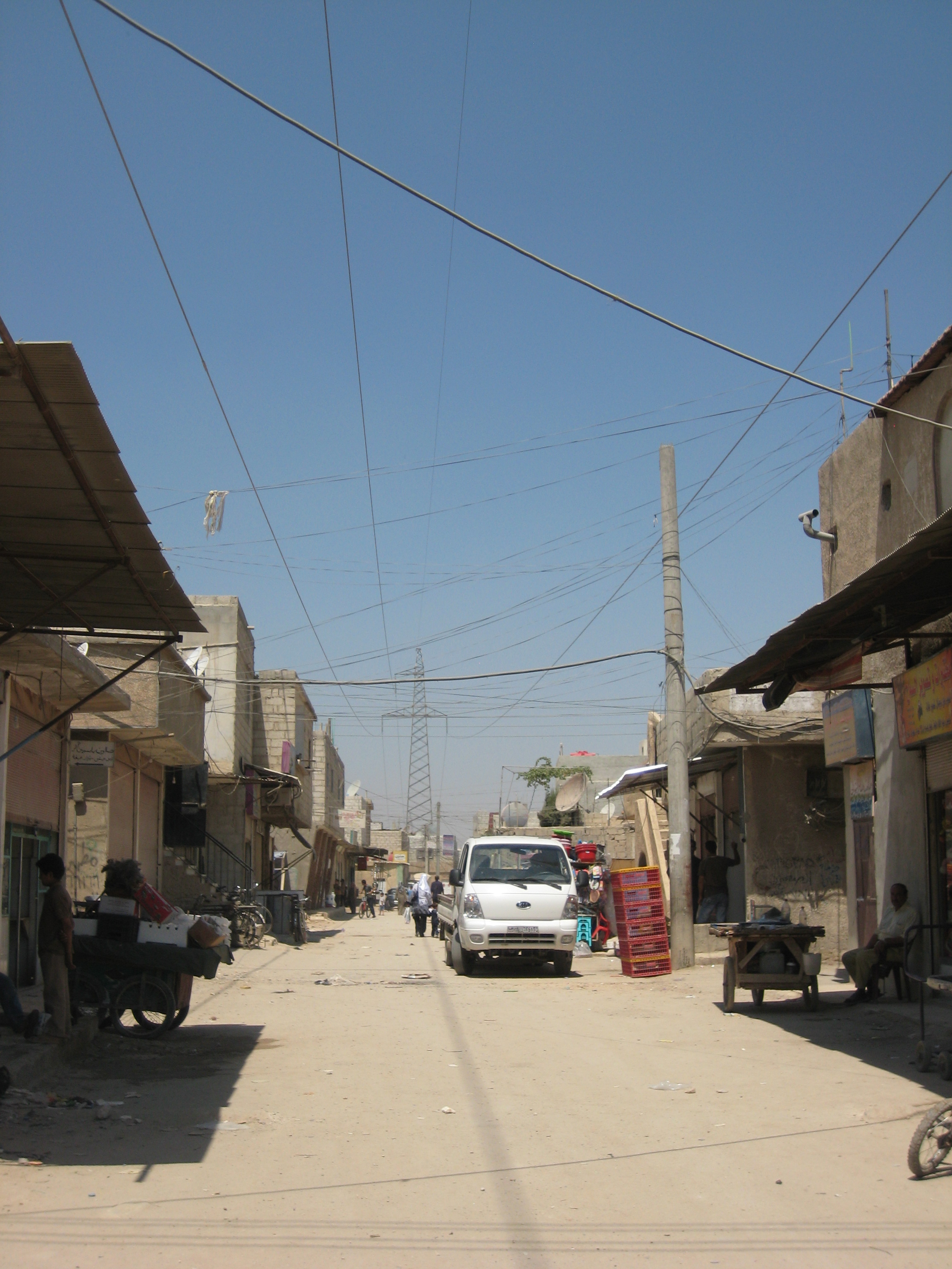 A suburb of Damascus where many farming families have moved to escape drought in the country