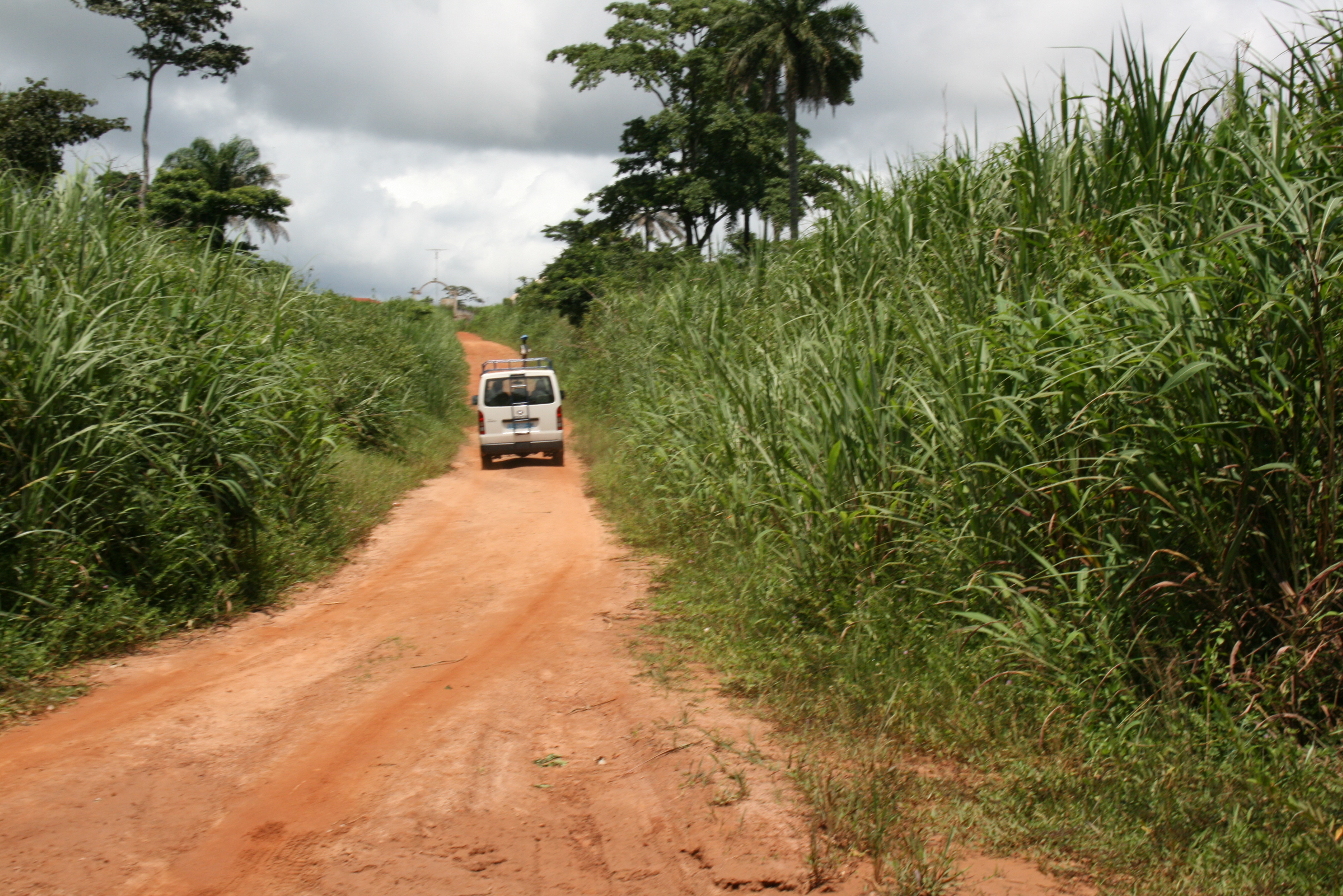 Road to the airport in N’zérékoré, southeastern Guinea. August 2009