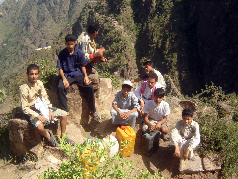 Up to 40,000 women and children are obliged to walk - or rather clamber - 10-15km to reach the nearest water sources