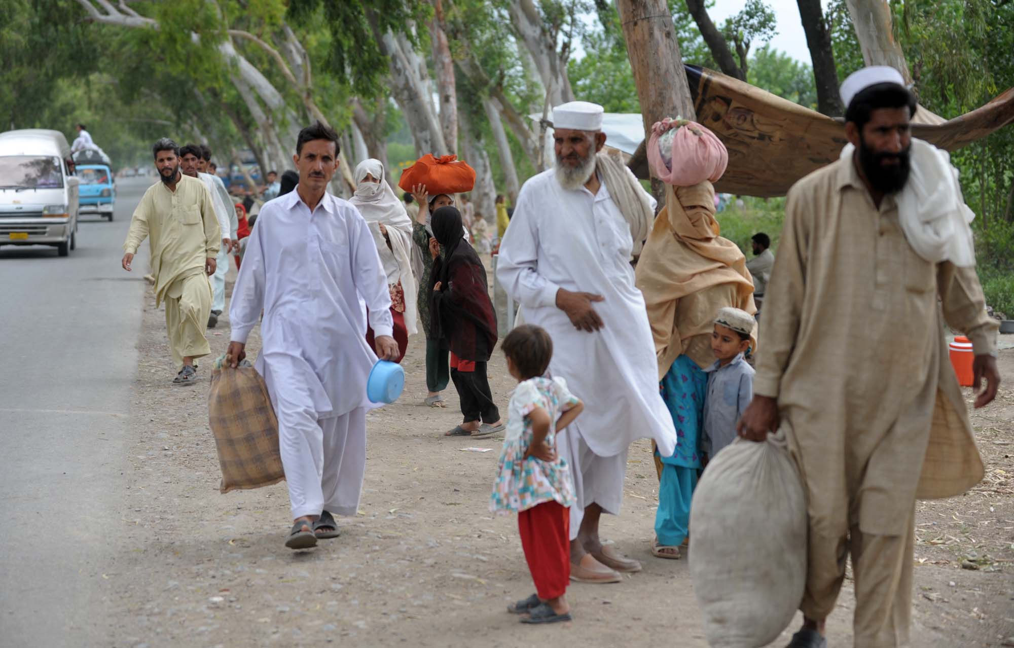 Displaced people have begun to move further away from the conflict zone in South Waziristan