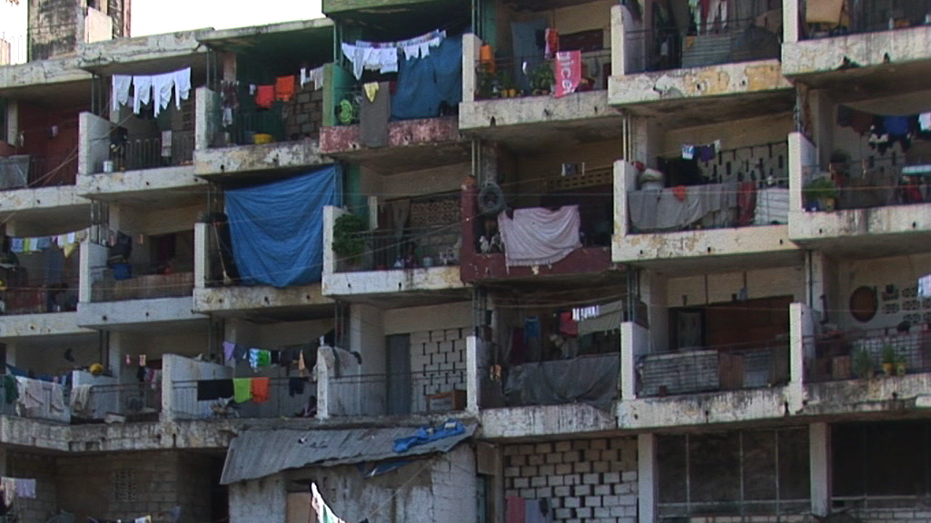 The former Hotel Simbi Continental in Port au Prince, Haiti, has been a refuge for some of Haiti's internally displaced persons since 1986