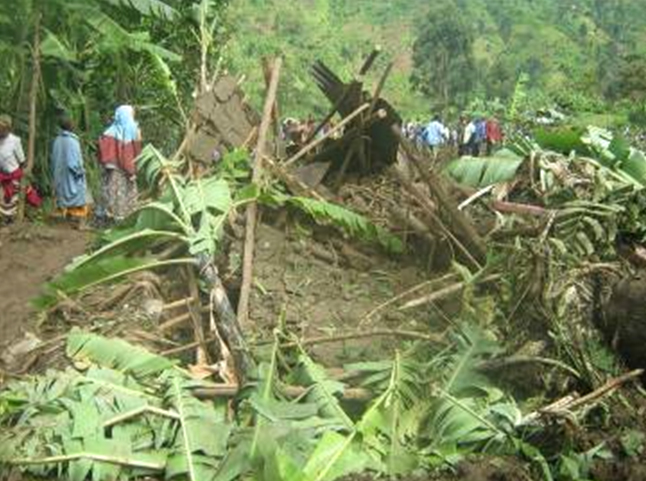 The devastation caused by the landslides washed away houses and crops