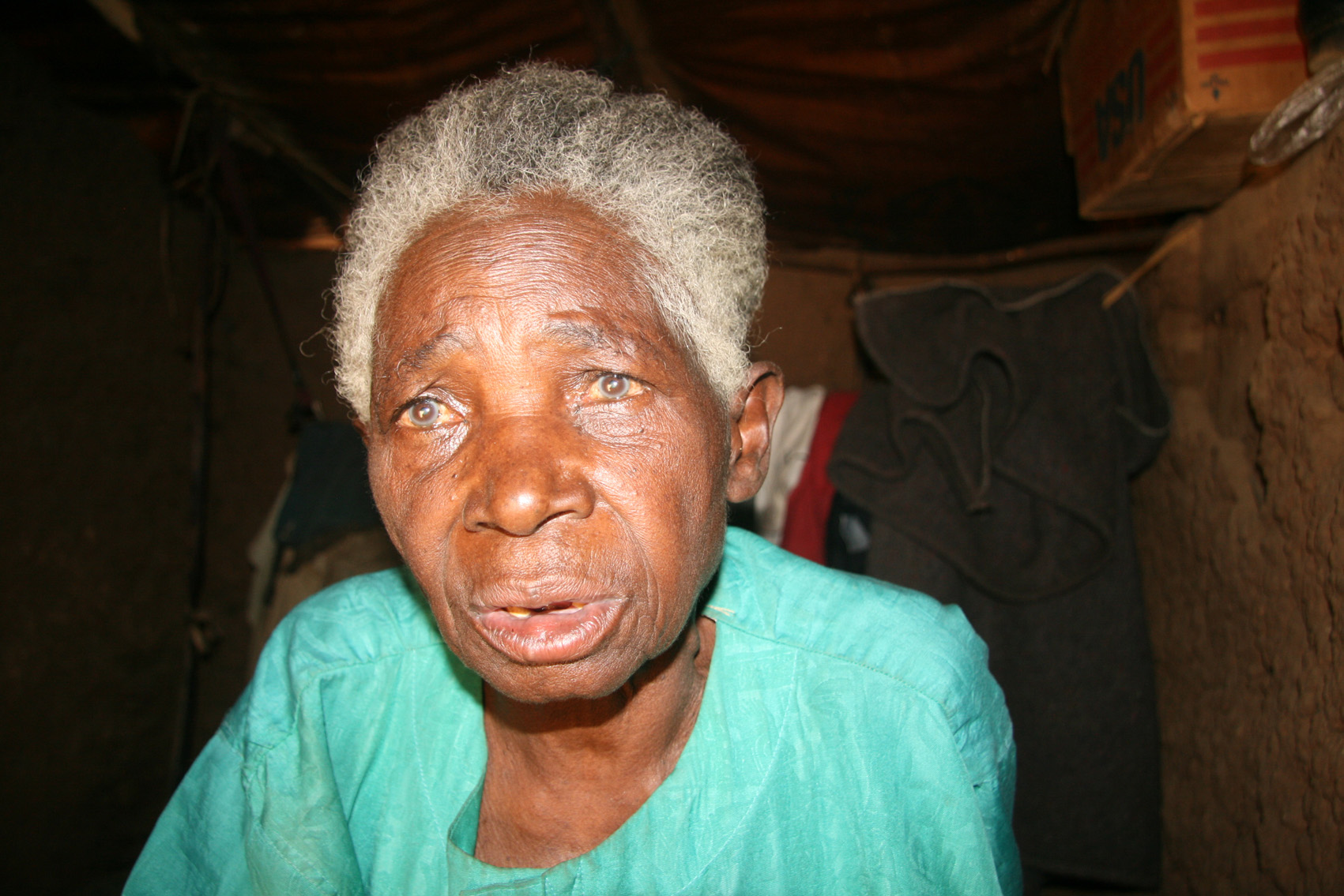 Pherebonia Nyiramatabaro, 85, a Rwandan refugee living in the Juru A camp village in Nakivale refugee settlement in southwestern Uganda