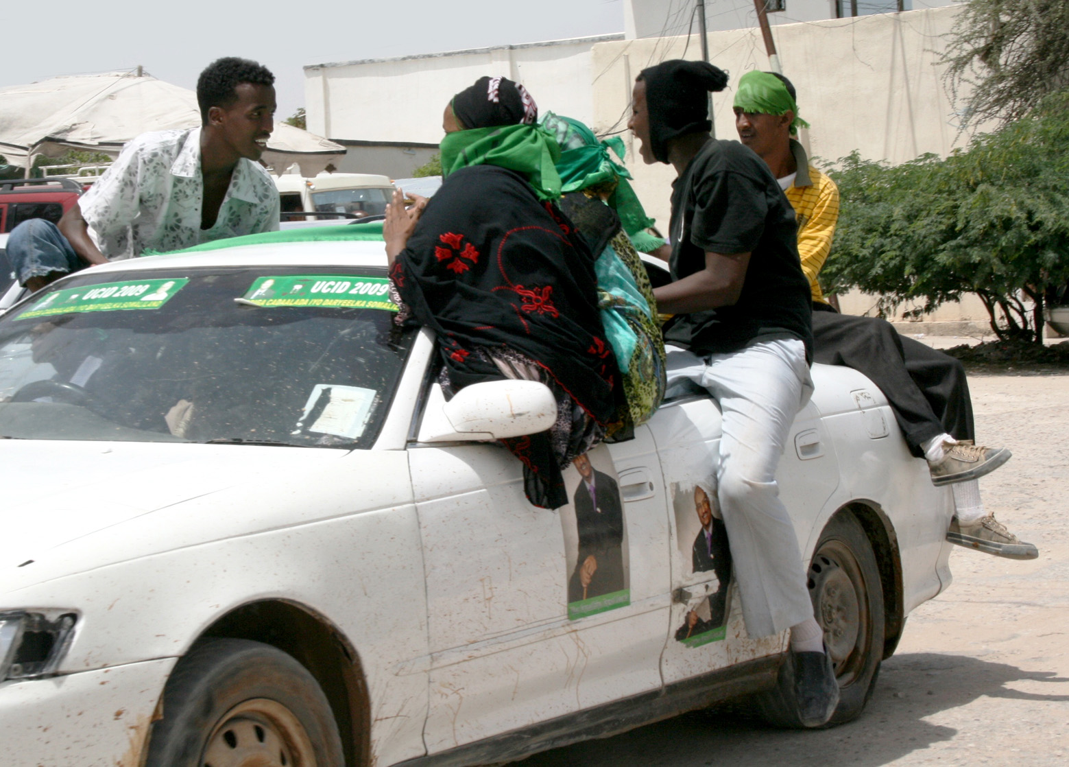 Enthusiastic campaigners on the streets of Hargeisa, Somaliland in the runup to a 26 June presidential election