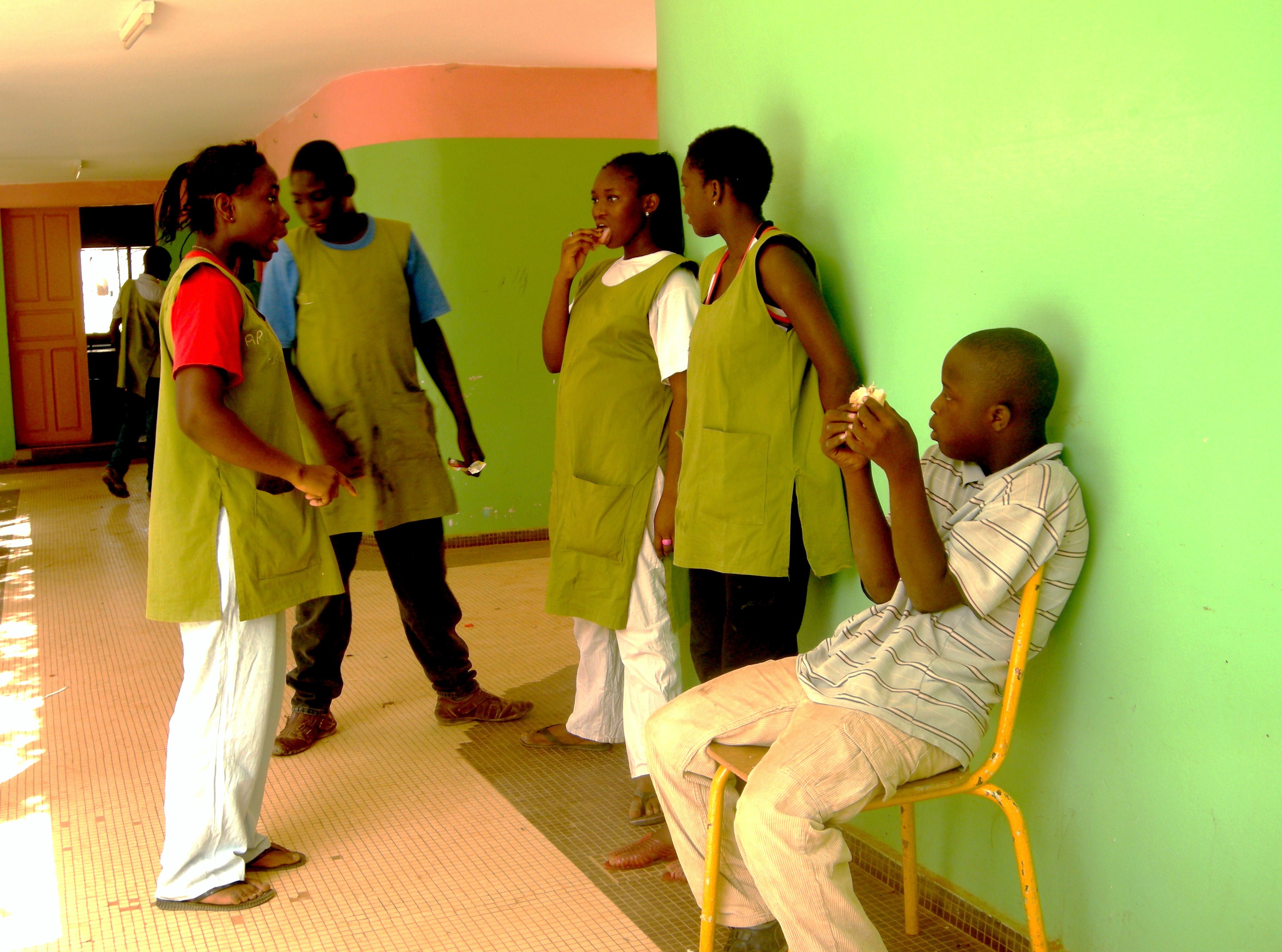 Youths at Centre Aminata Mbaye, one of five private schools for mentally disabled people in Senegal - four in the capital Dakar and one in Saint-Louis. July 2010