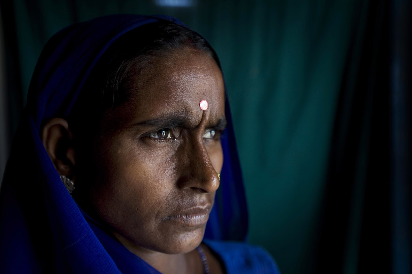 A woman at her home near Rupandehi, Nepal. 22nd June, 2010