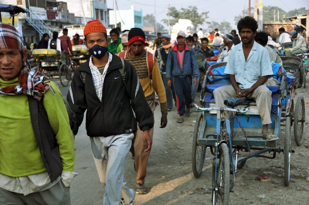 Nepalgani, a crossing point into India for migrant workers