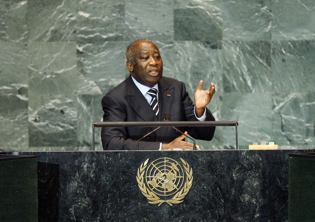 Laurent Gbagbo addresses the UN General Assembly in 2009