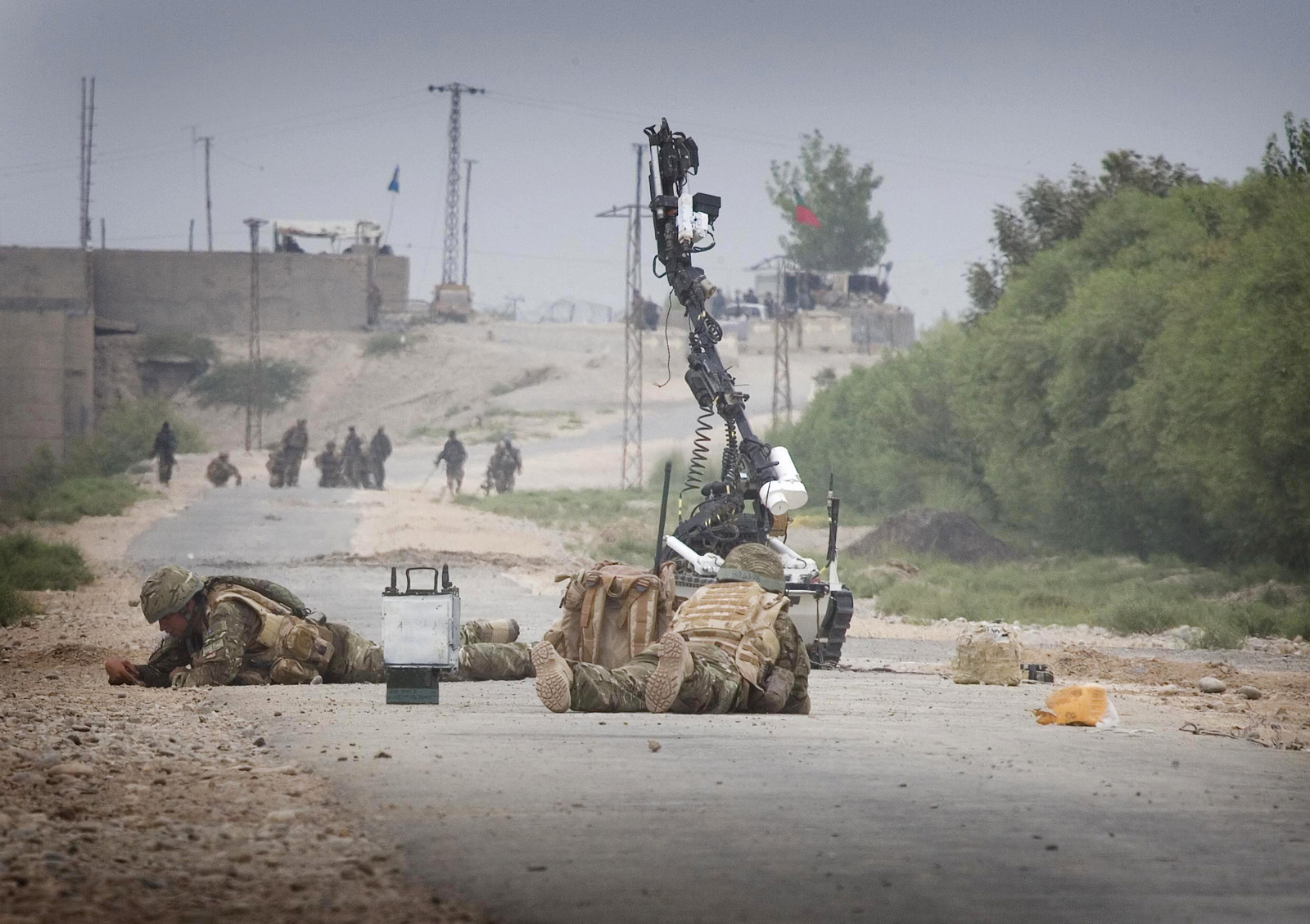 Deactivating an improvised explosive device in Gereshk, Helmand Province, Afghanistan, August 2010