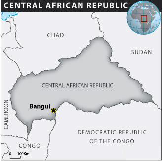 Country Map - Central African Republic (CAR)