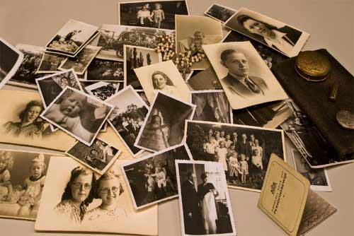 Photos left behind by some of the millions who did not survive the ravages of the Third Reich -- ICRC frequently uses photos to help reunite families