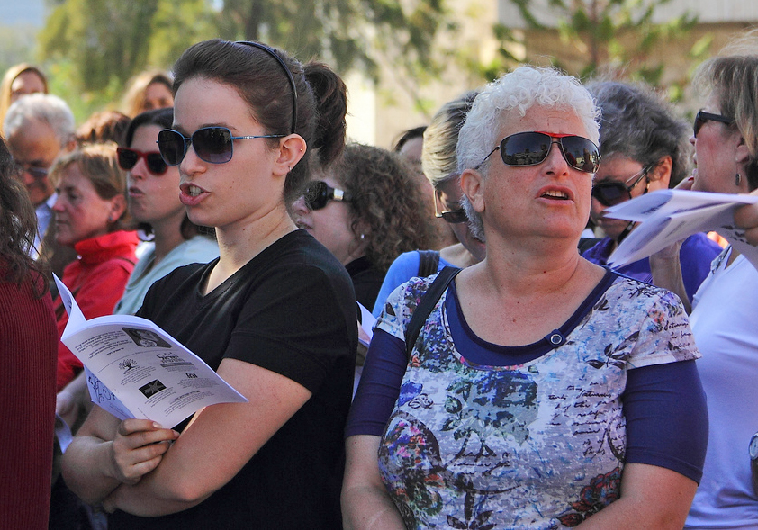 The "Singing Women" protest in Tel Aviv, which drew some 400+ protesters. The protesters were objecting to the fact more and more parts of the public sphere in Israel are closed to women, and to the fact the army recognizes demands that women not sing in