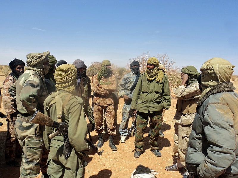 Tuareg rebels who want a separate secular state in northern Mali