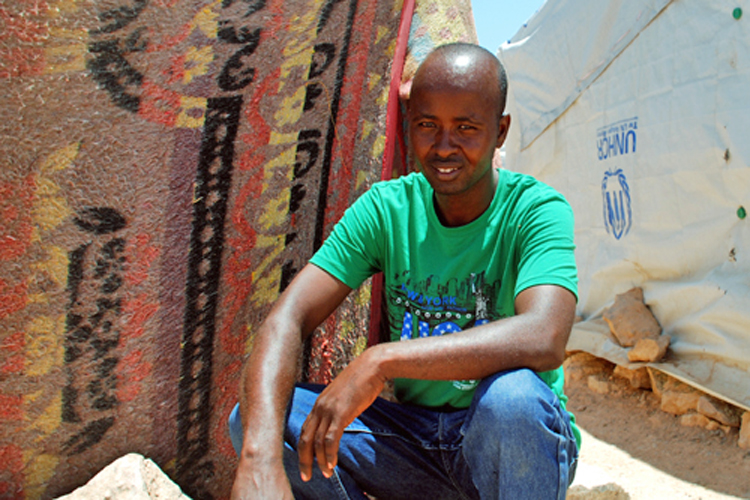Abu Bakr Huuti Othman, a Somali labourer who lives in Salloum camp