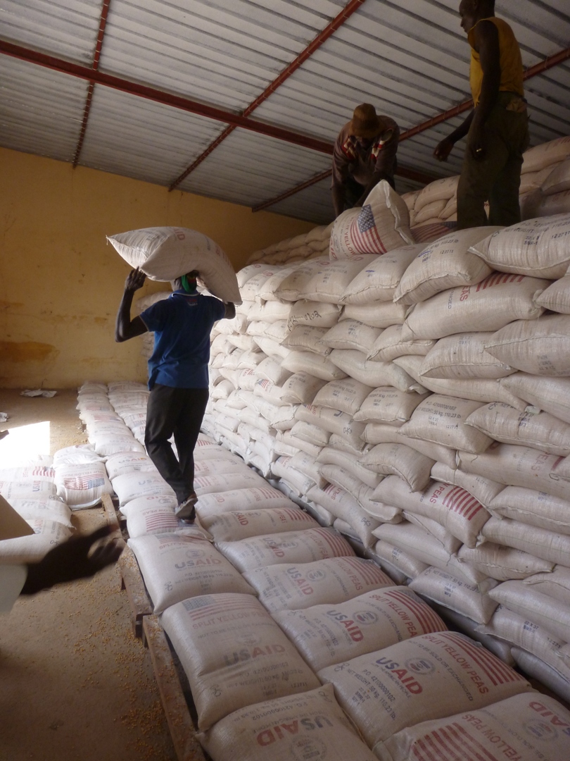 Catholic Relief Services food aid destined for IDPs living in Mopti. As of July 2012 some 30,000 IDPs from the north had fled to Mopti region