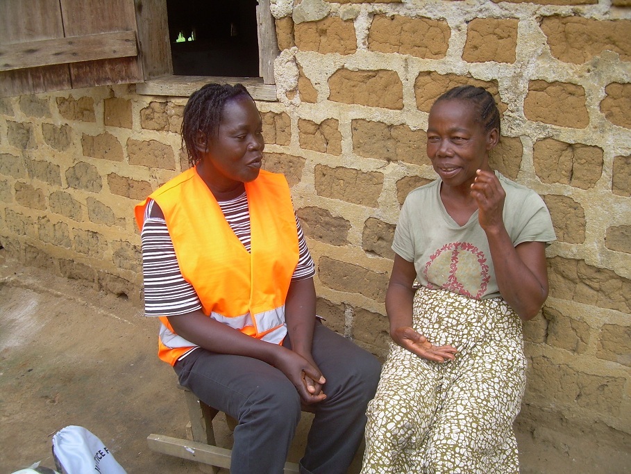 A Community Legal Adviser speaks to a client. Residents say the advisers have helped resolve cases successfully without resorting to the courts