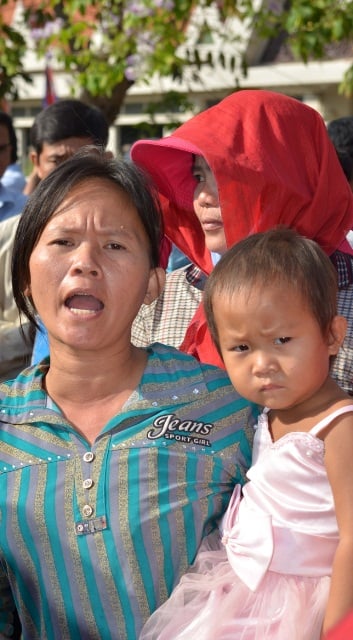 Landless rural dweller protesting in the capital of Cambodia in January 2012