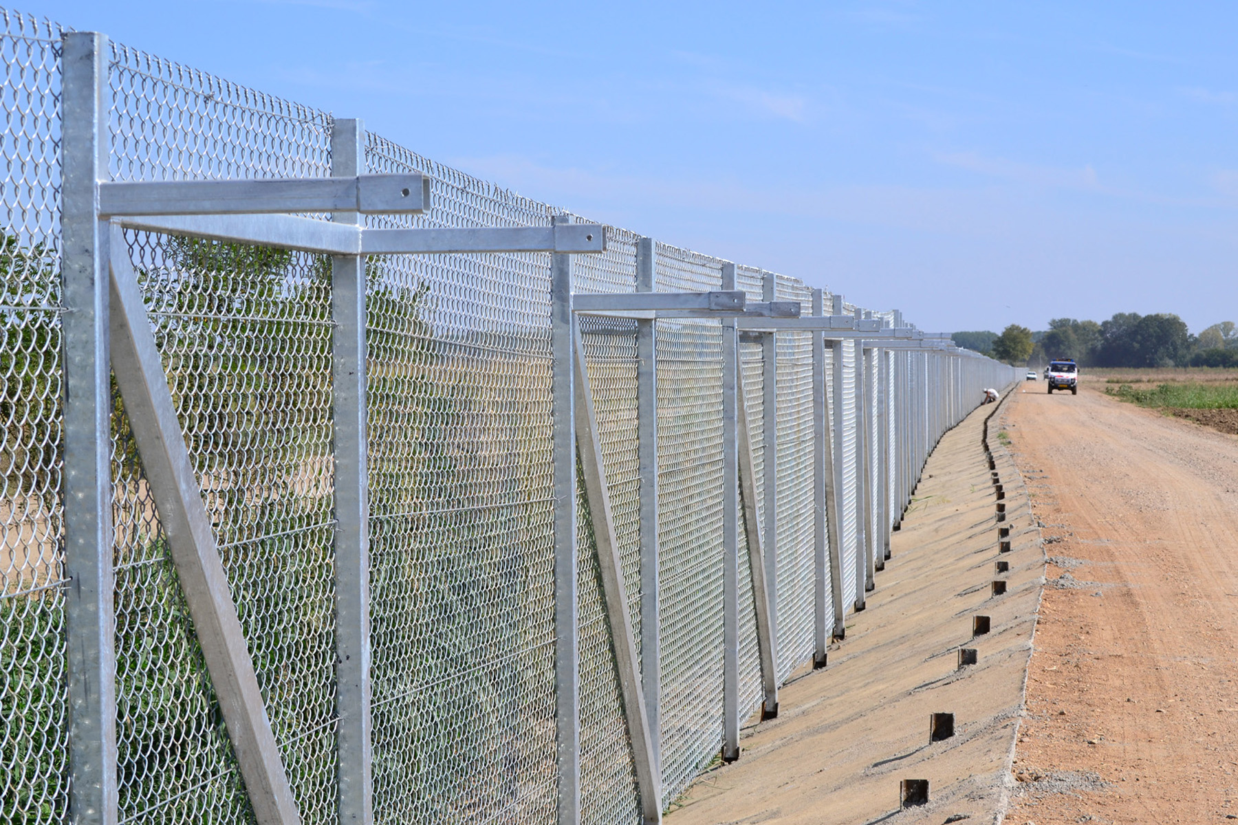 Greek authorities are erecting a 12.5km fence along the country's land border with Turkey, a major crossing point for undocumented migrants trying to reach Europe
